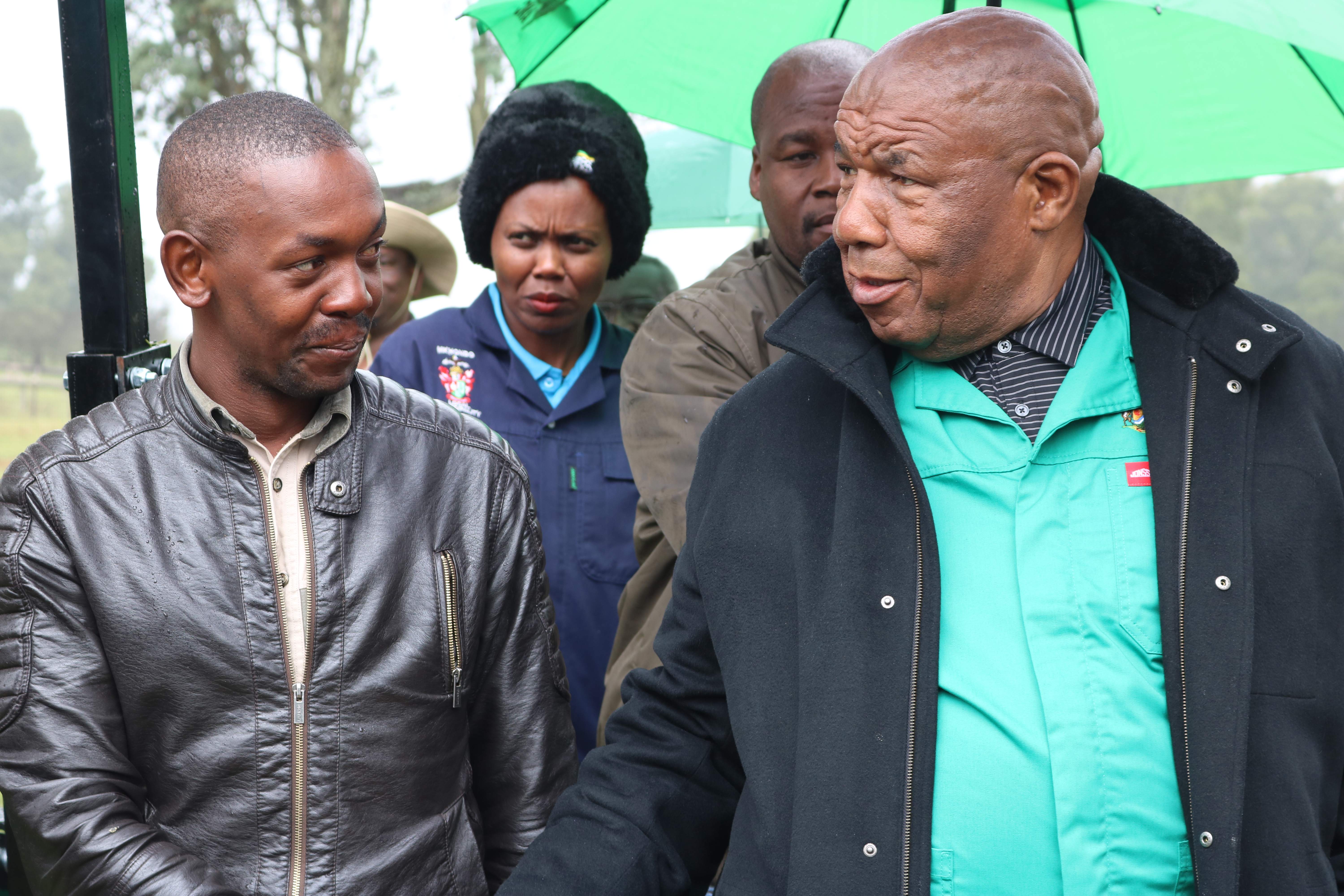 MEC VR Shongwe congratulating one of the beneficiaries from the study groups